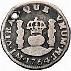 Large Reverse for 1/2 Real 1764 coin