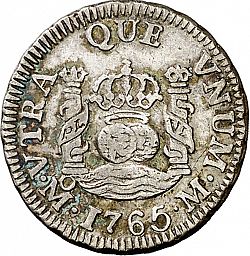 Large Reverse for 1/2 Real 1765 coin