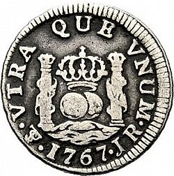 Large Reverse for 1/2 Real 1767 coin