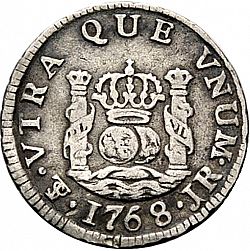 Large Reverse for 1/2 Real 1768 coin