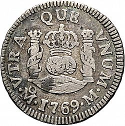 Large Reverse for 1/2 Real 1769 coin
