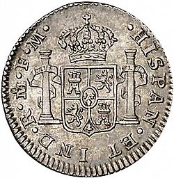 Large Reverse for 1/2 Real 1774 coin
