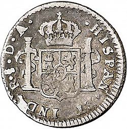Large Reverse for 1/2 Real 1778 coin