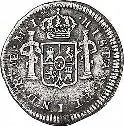 Large Reverse for 1/2 Real 1780 coin