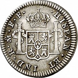 Large Reverse for 1/2 Real 1781 coin