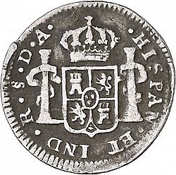 Large Reverse for 1/2 Real 1790 coin
