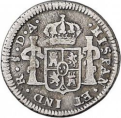 Large Reverse for 1/2 Real 1791 coin
