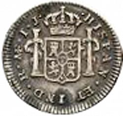 Large Reverse for 1/2 Real 1795 coin