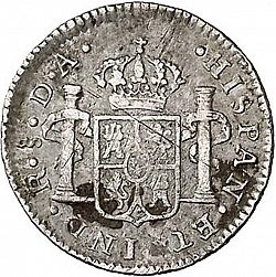 Large Reverse for 1/2 Real 1796 coin