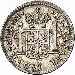 Large Reverse for 1/2 Real 1801 coin