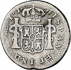 Large Reverse for 1/2 Real 1805 coin