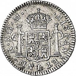 Large Reverse for 1/2 Real 1807 coin