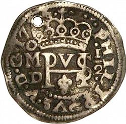 Large Obverse for 1/2 Real 1726 coin