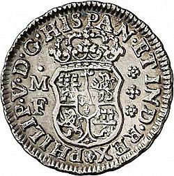 Large Obverse for 1/2 Real 1735 coin