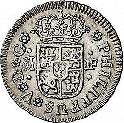 Large Obverse for 1/2 Real 1738 coin