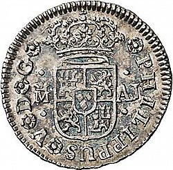 Large Obverse for 1/2 Real 1746 coin