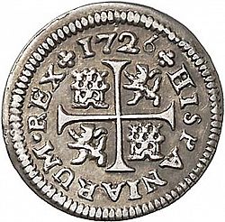 Large Reverse for 1/2 Real 1726 coin