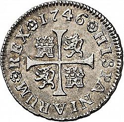 Large Reverse for 1/2 Real 1746 coin