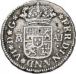 Large Obverse for 1/2 Real 1746 coin