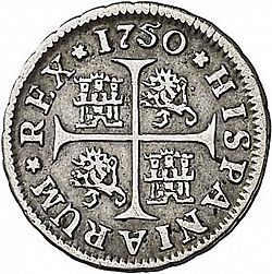 Large Reverse for 1/2 Real 1750 coin