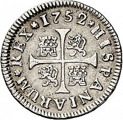 Large Reverse for 1/2 Real 1752 coin