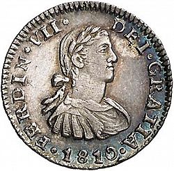 Large Obverse for 1/2 Real 1810 coin