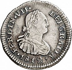 Large Obverse for 1/2 Real 1812 coin