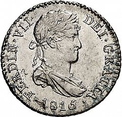 Large Obverse for 1/2 Real 1815 coin