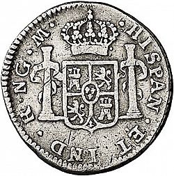 Large Reverse for 1/2 Real 1811 coin