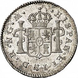 Large Reverse for 1/2 Real 1818 coin