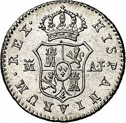 Large Reverse for 1/2 Real 1833 coin
