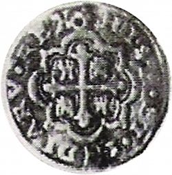 Large Reverse for 1/2 Real 1724 coin