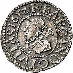 Large Obverse for 1/2 Croat 1612 coin