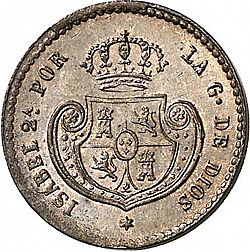 Large Obverse for 1/2 Decimal 1853 coin