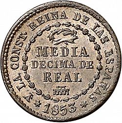 Large Reverse for 1/2 Decimal 1853 coin