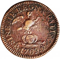 Large Reverse for ½ Grano 1769 coin