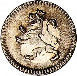 Large Reverse for 1/4 Real 1798 coin