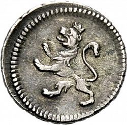 Large Reverse for 1/4 Real 1799 coin