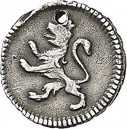 Large Reverse for 1/4 Real 1801 coin