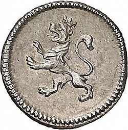 Large Reverse for 1/4 Real 1815 coin