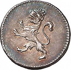 Large Reverse for 1/4 Real 1820 coin