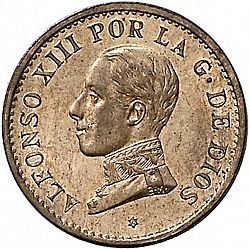 Large Obverse for 1 Céntimo 1912 coin