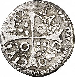 Large Reverse for 1 Croat 1682 coin