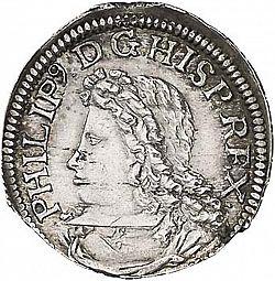 Large Obverse for 1 Croat 1705 coin