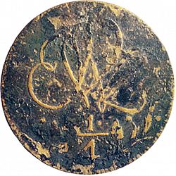 Large Reverse for 1 Cuarto 1804 coin