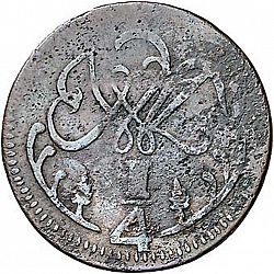 Large Reverse for 1 Quarto 1813 coin