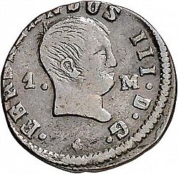 Large Obverse for 1 Maravedí 1832 coin