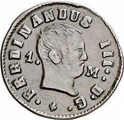 Large Obverse for 1 Maravedí 1833 coin