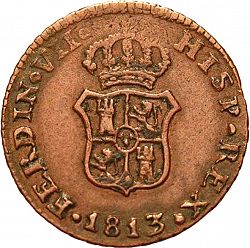 Large Obverse for 1 Ochavo 1813 coin
