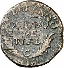 Large Reverse for 1 Octavo 1816 coin